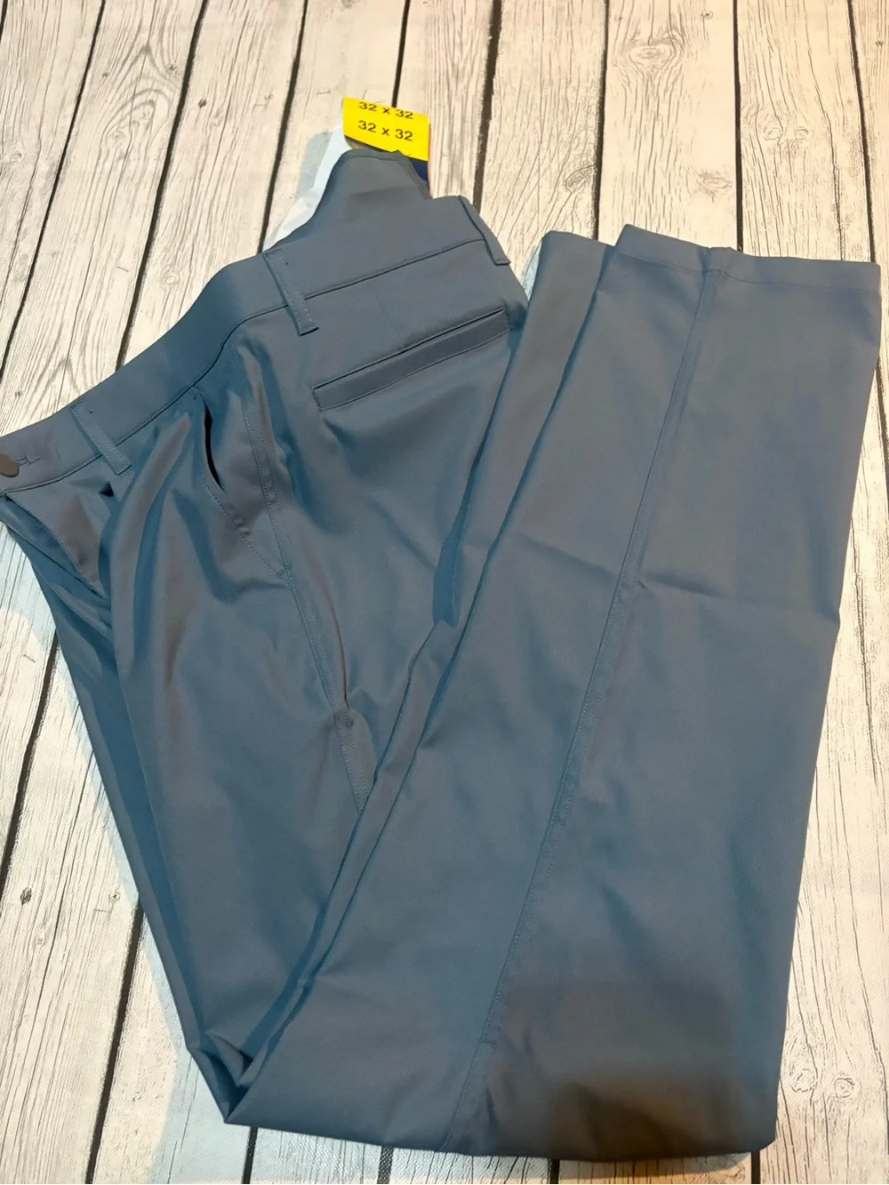 NWT 32 Degrees Cool Mens Regular Fit Stretch Pants 32x32 Blue Chino Tech